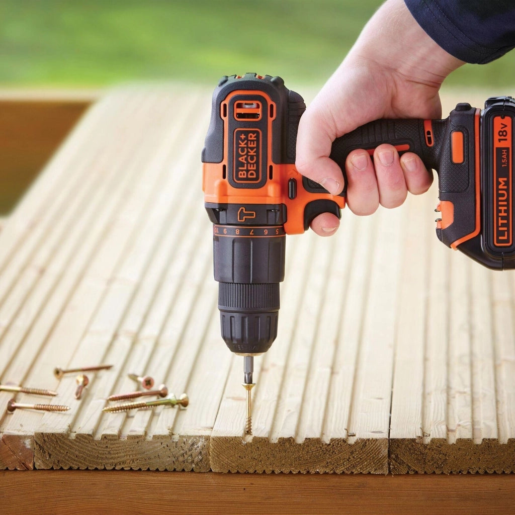 Black & Decker BDCHD18KB-QW trapano Nero, Arancione