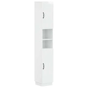 Armadio da Bagno con Ripiano Aperto HOORN Bianco Lucido 897259
