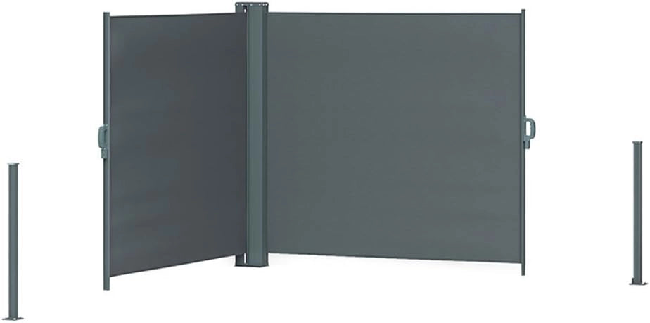 OK-Living Tenda laterale, Antracite, 300 x 160 cm, per un montaggio flessibile utilizzabile come protezione da sole e vento
