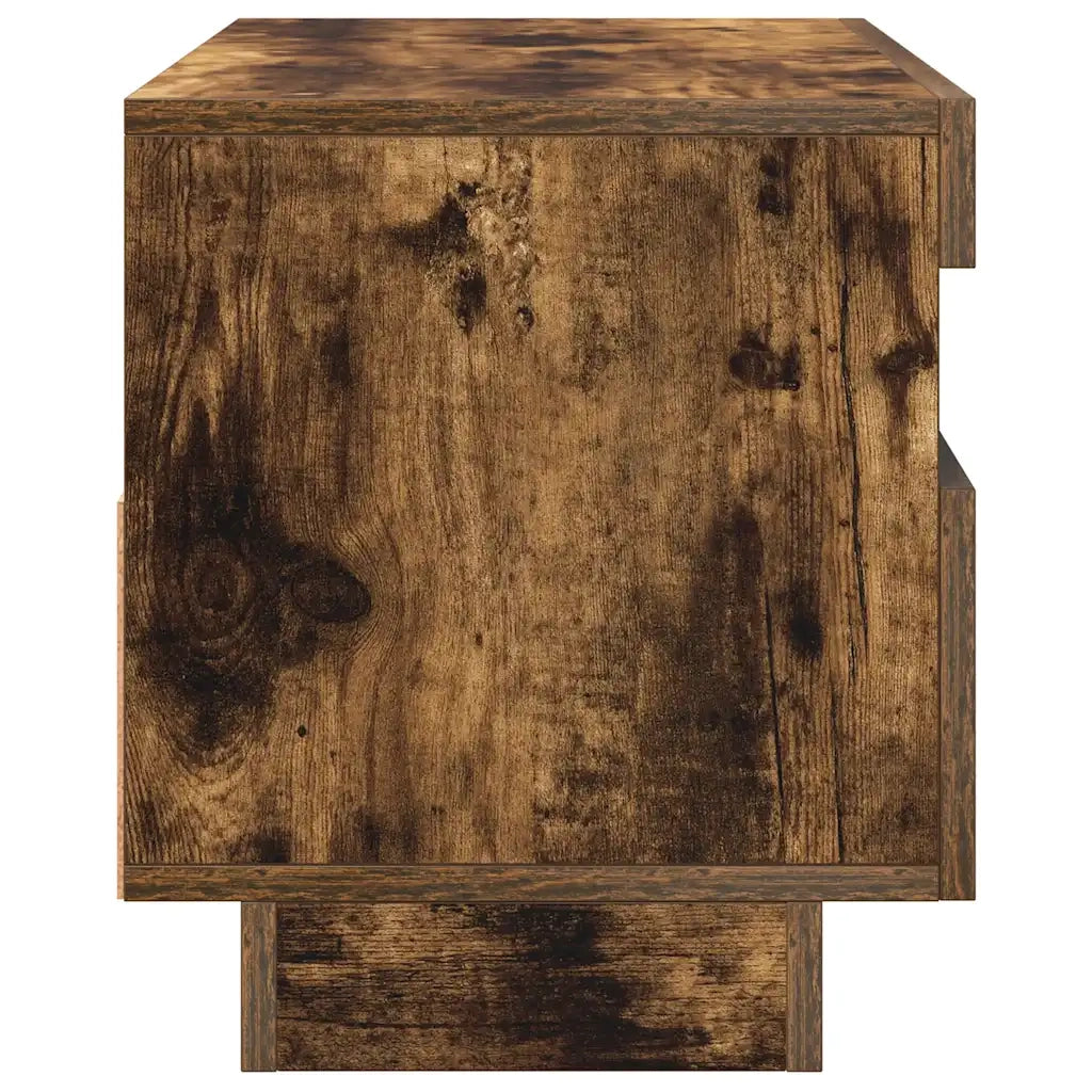 Mobile Porta TV con Luci LED Rovere Fumo 80x35x40 cm 815723