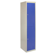 Armadietto da Montare con 2 Porte Blu in Acciaio per Scuole Palestre Spogliatoi