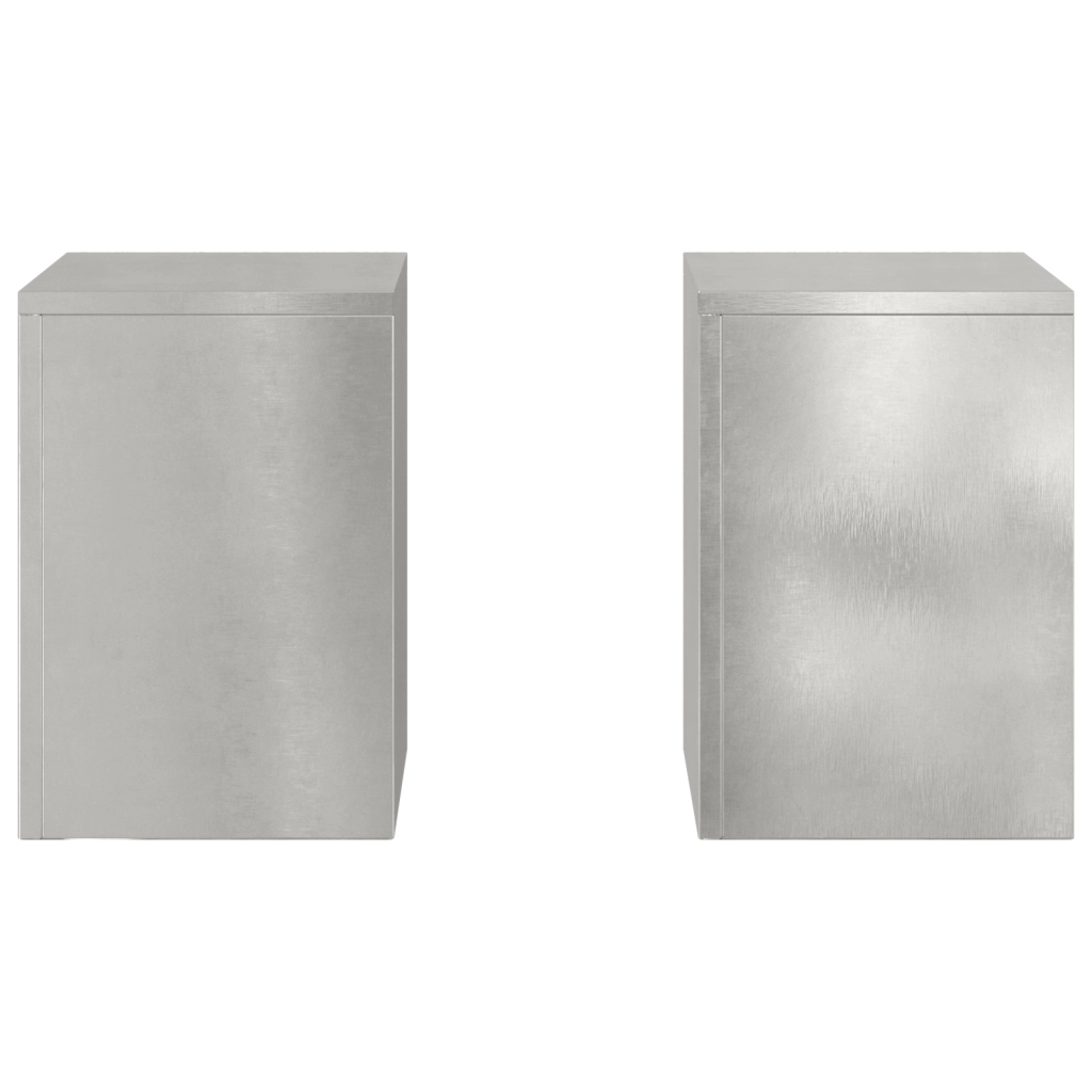 Supporti per Piante da Esterno Pilastro 2 pcs 24x24x35 cm Acciaio Inossidabile