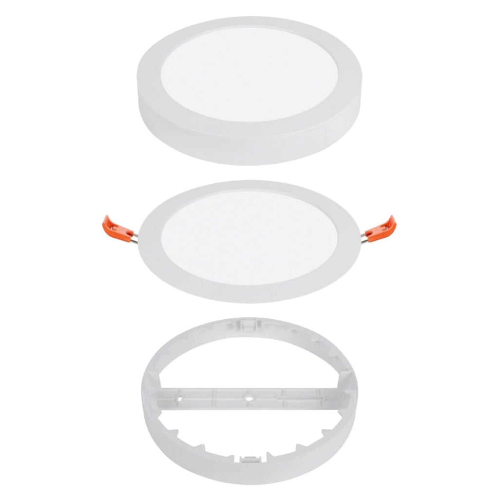 Alcapower Pannello LED Rotondo 18W CCT Selezionabile 3000K-4000K-6000K Installazione Incasso o Superficie Ø225mm Classe II IP20