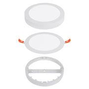 Alcapower Pannello LED Rotondo 18W CCT Selezionabile 3000K-4000K-6000K Installazione Incasso o Superficie Ø225mm Classe II IP20