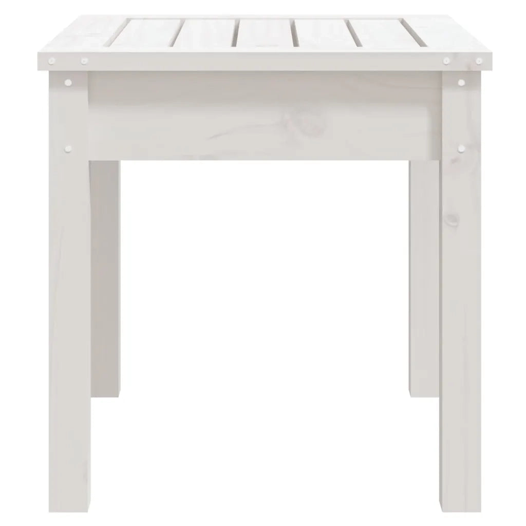 Panca da Giardino-Sgabello-Panca da esterno Bianca 50x44x45 cm Legno Massello di Pino
