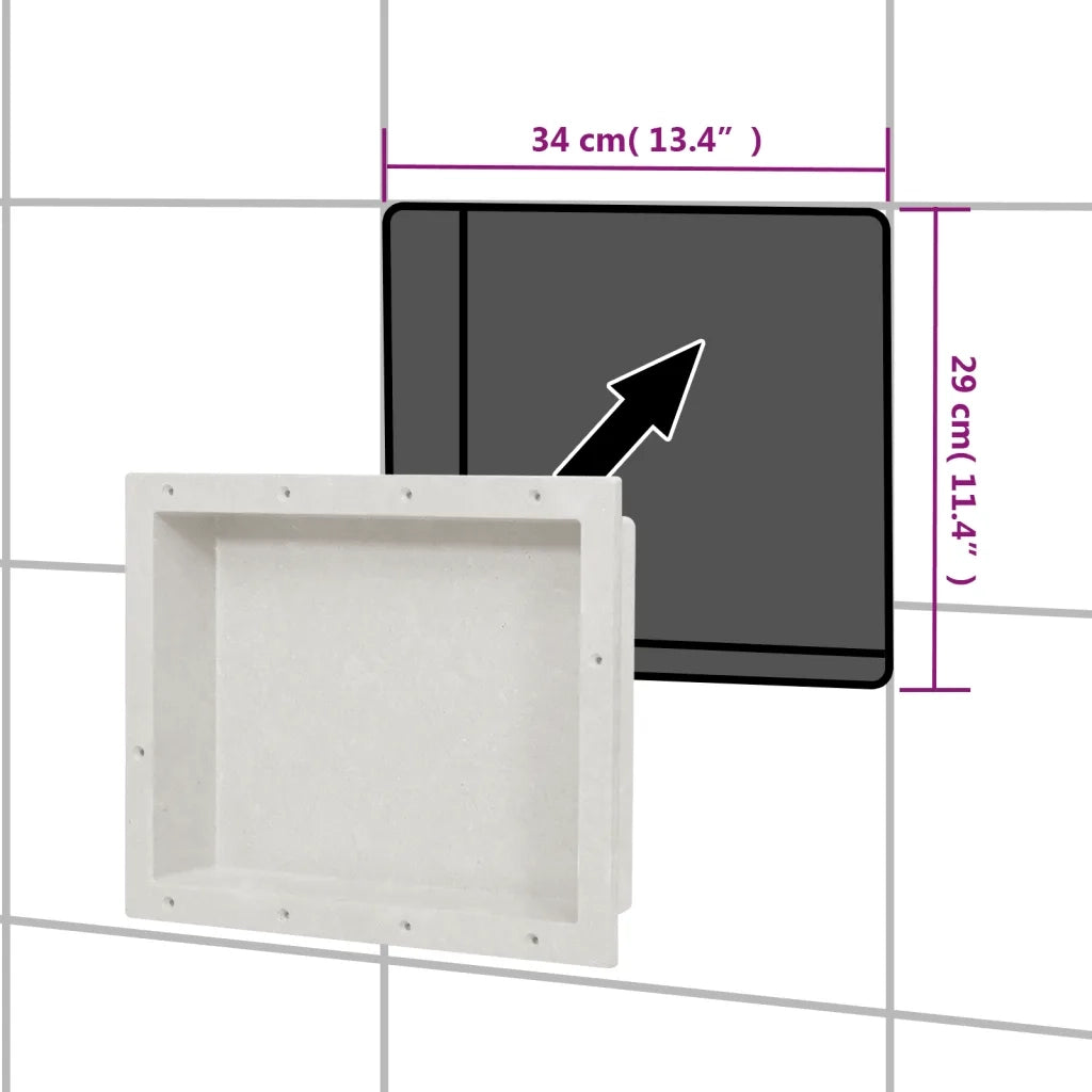 Nicchia da Doccia in Bianco Opaco 41x51x10 cm