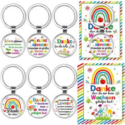 Regali per l'insegnante - 6 piccole carte - Card holder - Ringraziamenti - Tema scuola - Acciaio inossidabile - Ringraziamento