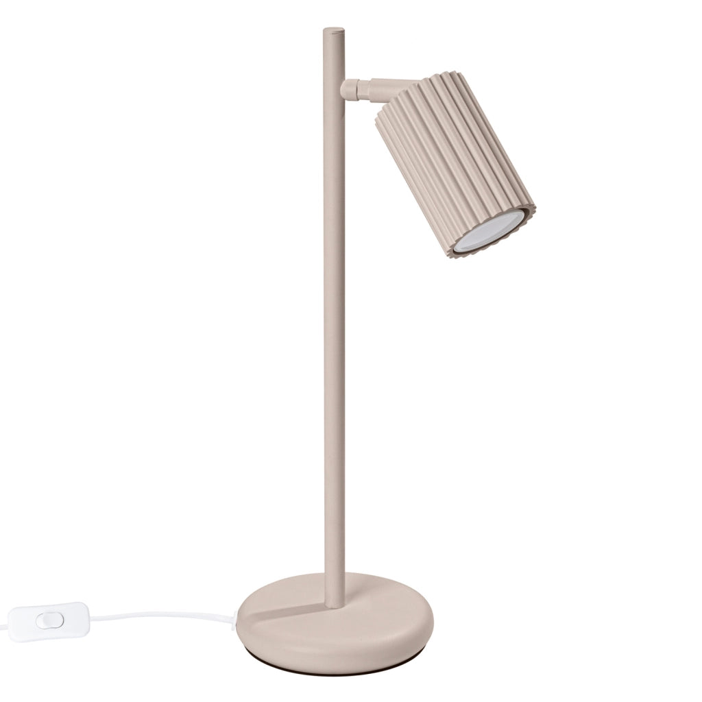 Lampada da scrivania GRAVIO taupe/bianca snodabile GU10 10W