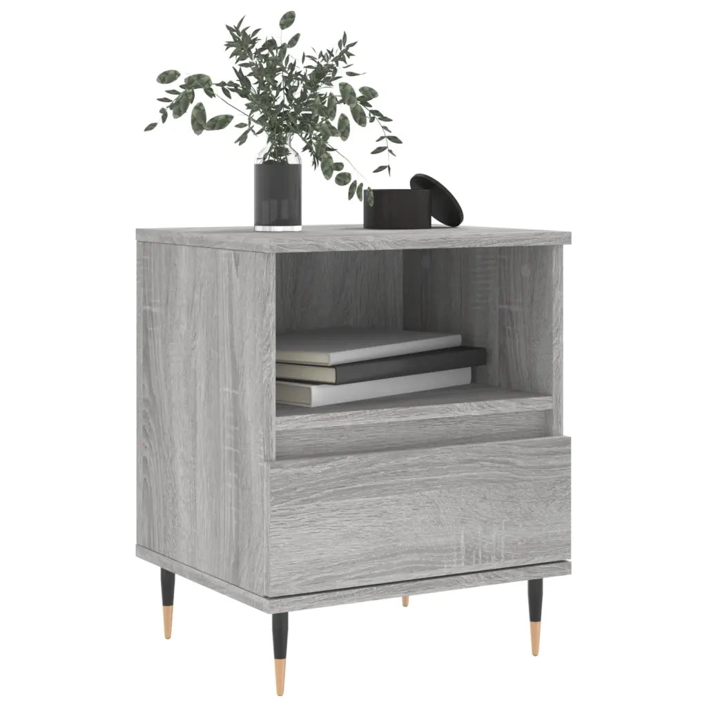 Comodino | Armadio da Notte | Mobiletto da notte Grigio Sonoma 40x35x50 cm in Legno Multistrato