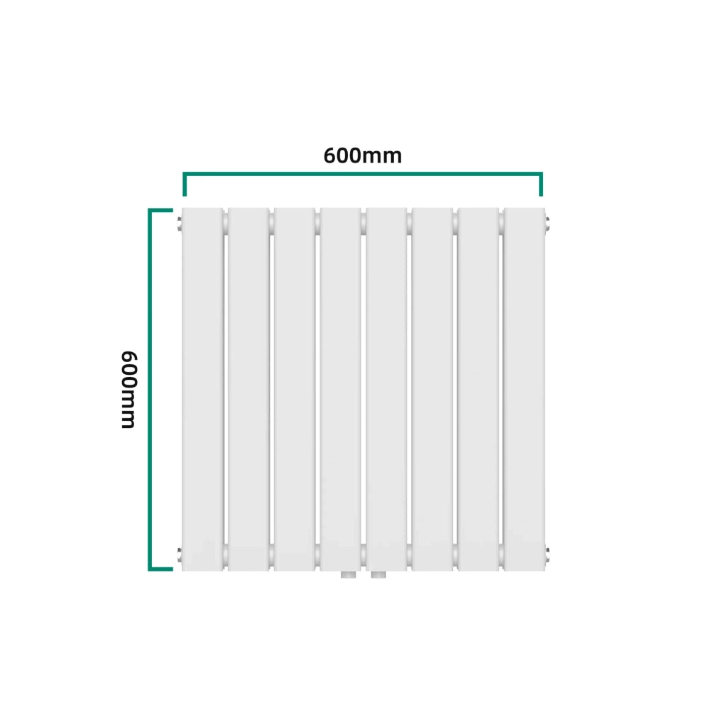 Radiatore a doppio pannello 809 watt acciaio 60 x 60 cm bianco 03_0010485