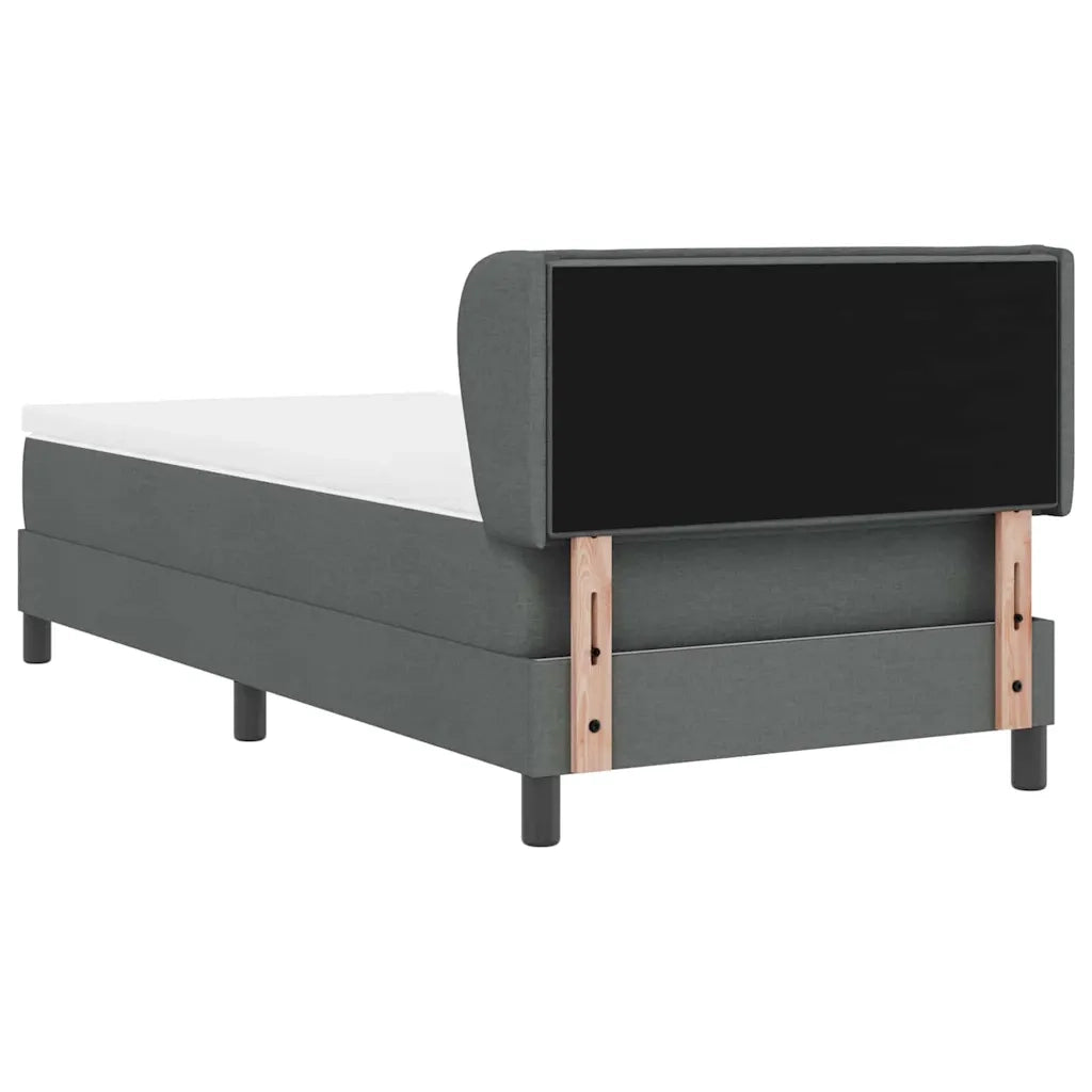 Letto a molle con materasso Grigio scuro 90 x 200 cm Tessuto 3339941