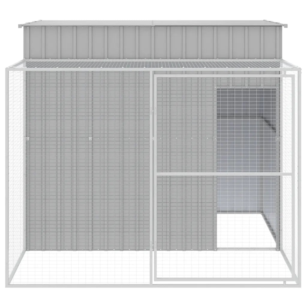 Casetta Cani Corsa Grigio Chiaro 214x253x181 cm Acciaio Zincatocod mxl 117671