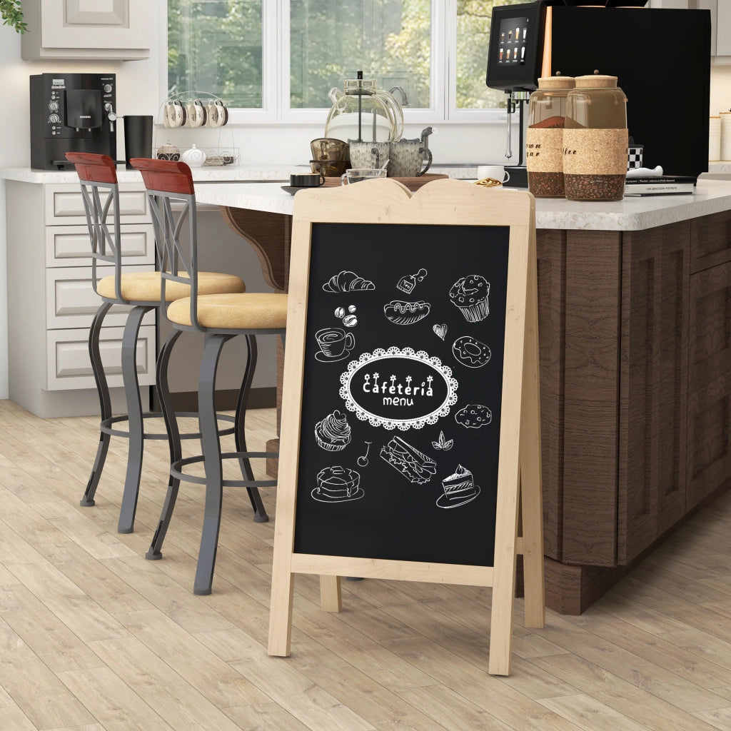 Tavolo da Disegno Pieghevole in Legno con Gessi e Stencil ¨C Minimal ¨C 51x60x101 cm Naturale