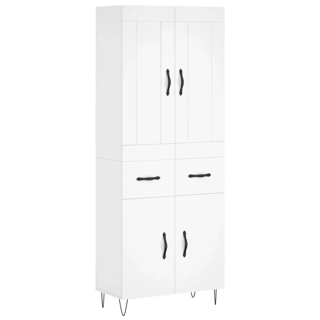 Credenza Bianca 69,5x34x180 cm in Legno Multistratocod mxl 102036