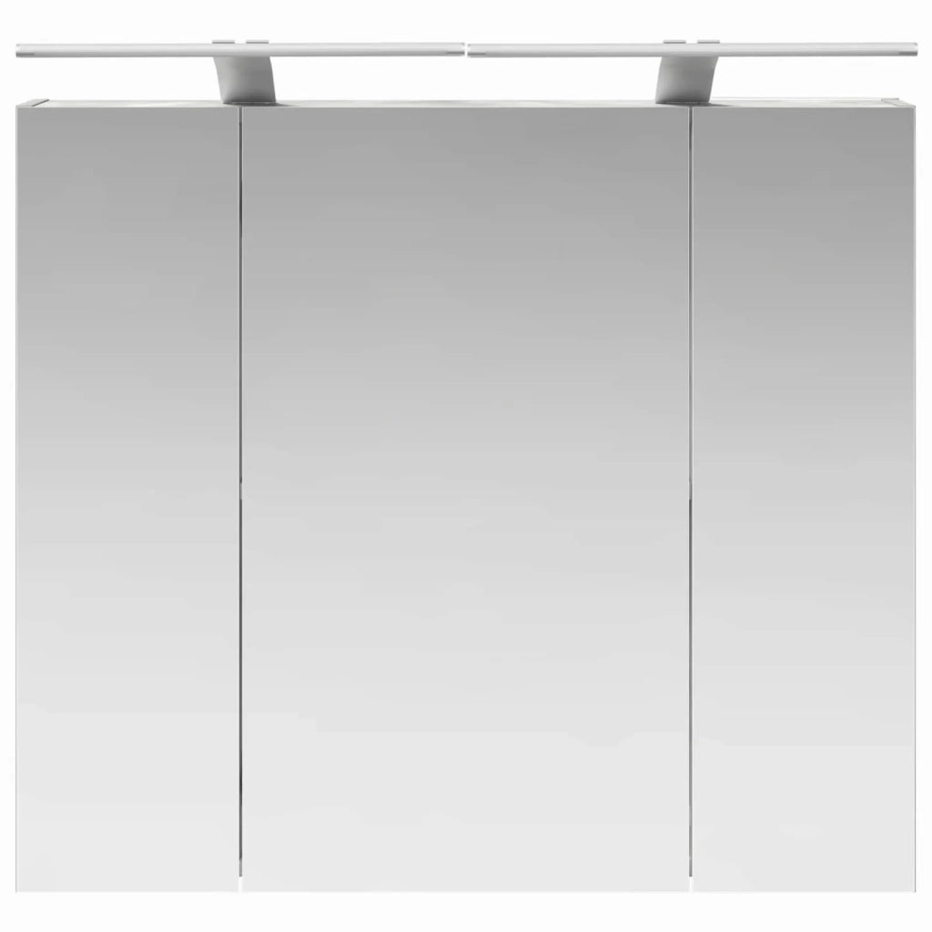 Mobiletto per specchio da bagno con lo scaffale Grigio cemento 889114