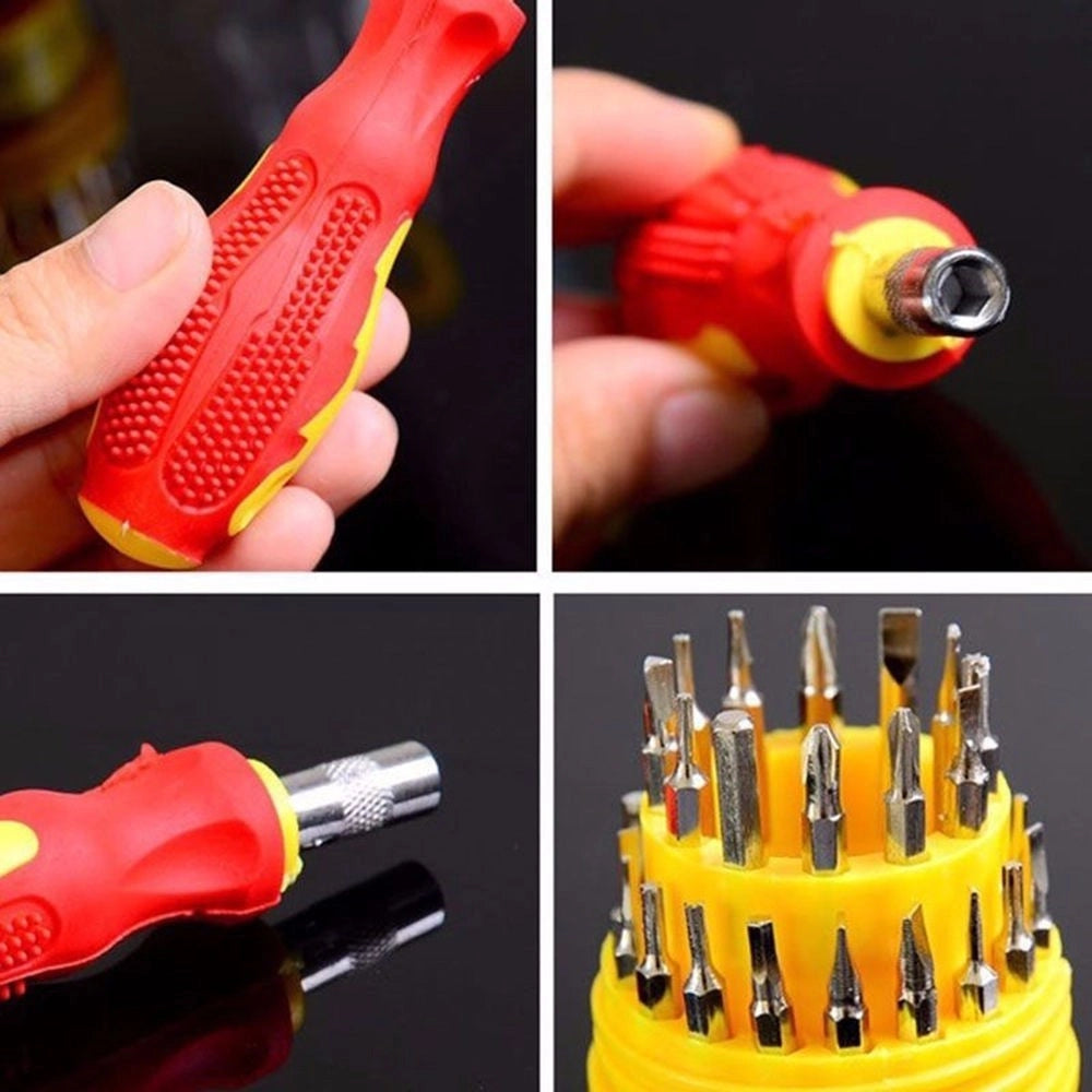 Trade Shop - Set 31 Pezzi Cacciaviti Torx Di Precisione Intercambiabili Orologi Pc -