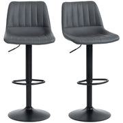 Sgabelli Bar 2 Pezzi Retr¨° con Poggiapiedi Altezza Regolabile ¨C Zephmum ¨C 43x49.5x111 cm