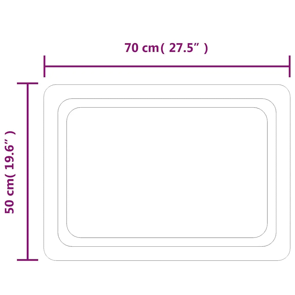 Specchio da Bagno con Luci LED-Specchio per Bagno 70x50 cm 753203