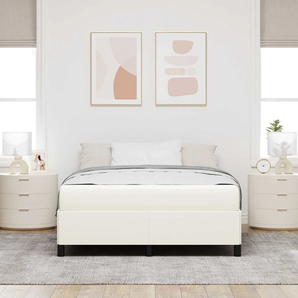 vidaXL Struttura del letto Crema 160 x 200 cm