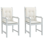 Cuscini Sedia Schiena Bassa 2 pz Crema Mélange 100x50x4 Tessuto 4002451