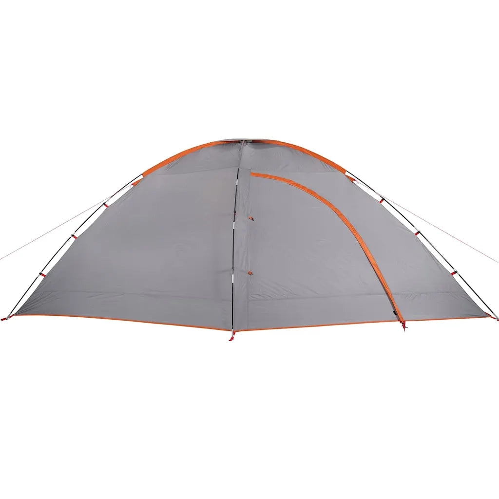 Tenda da Campeggio per 8 Persone Grigio e Arancione Impermeabile 94718
