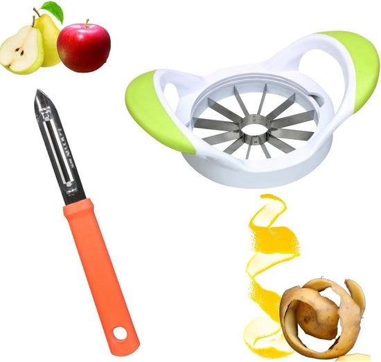 Tagliatrice di frutta e verdura da 12 quarti - facile da utilizzare e divertente (tagliatrice di verdura arancione) Tagliatrice di frutta