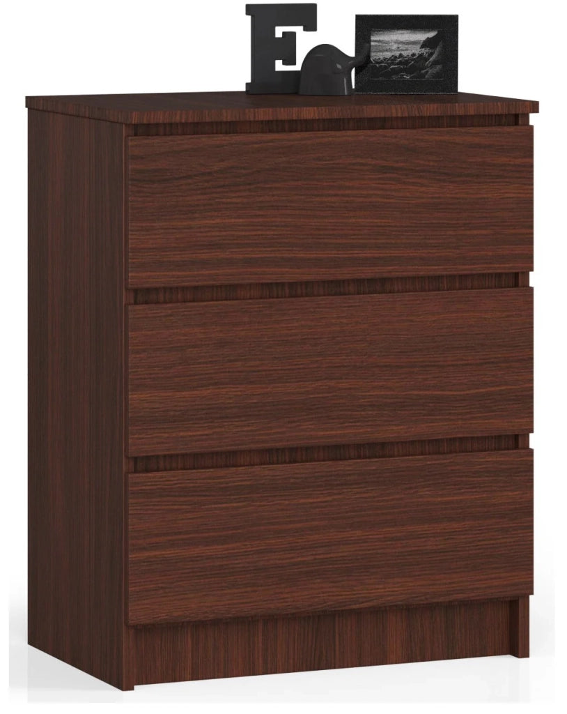 Cassettiera AKORD K60 Cassettiera Wengé 60 cm 3 cassetti 60x40x77 cm