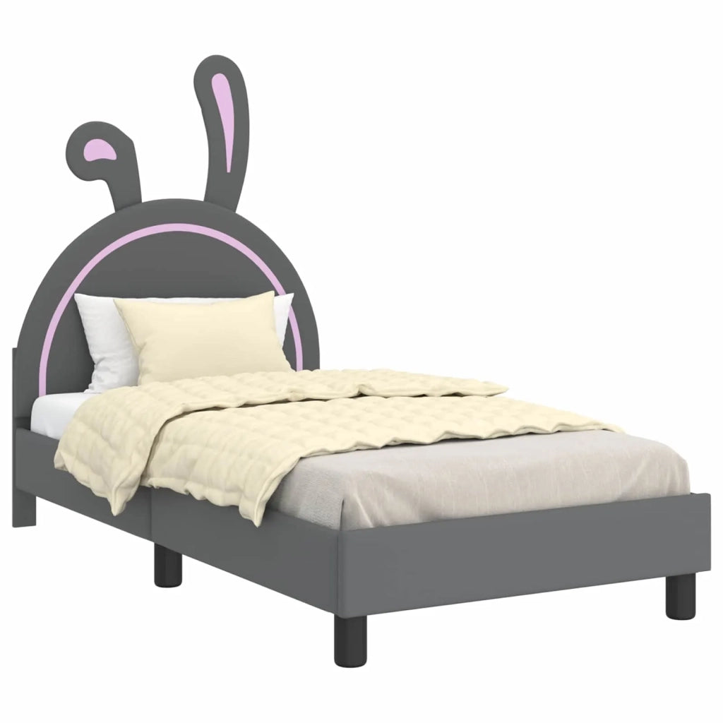 Struttura letto Bambini | Letto Infantile | Lettino con testata Grigio Chiaro 80 x 160 cm