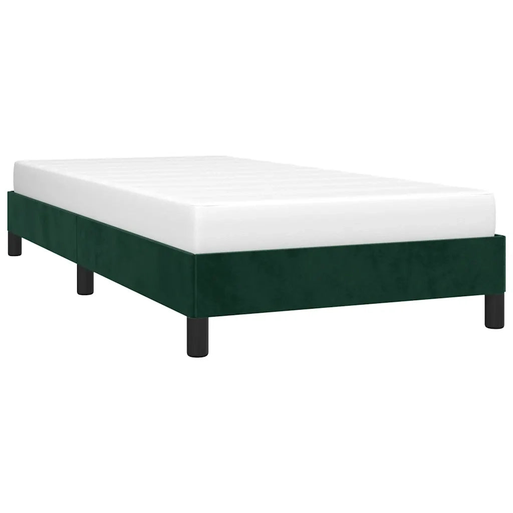 Giroletto senza Materasso Verde Scuro 100x200 cm in Velluto 346961