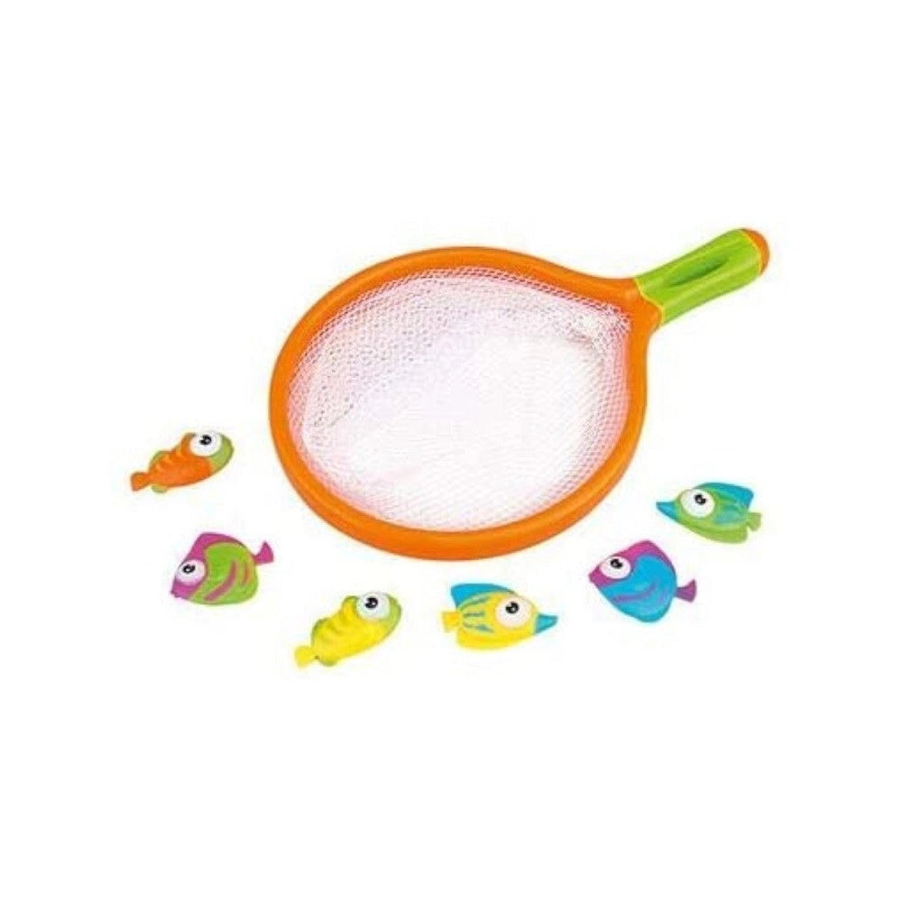 Trade Shop - Gioco Bambini Vasca Da Bagno Piscina Retino Pesca Pesci Con 6 Pesciolini 6563031 -