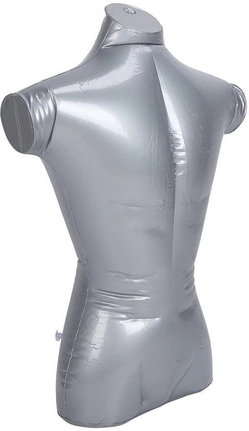 Presentazione di Abbigliamento/Silverio - Torso Inflatabile - Manichino Maschile - Compattabile/Riducibile - Resistente/Duraturo - Con Appoggio