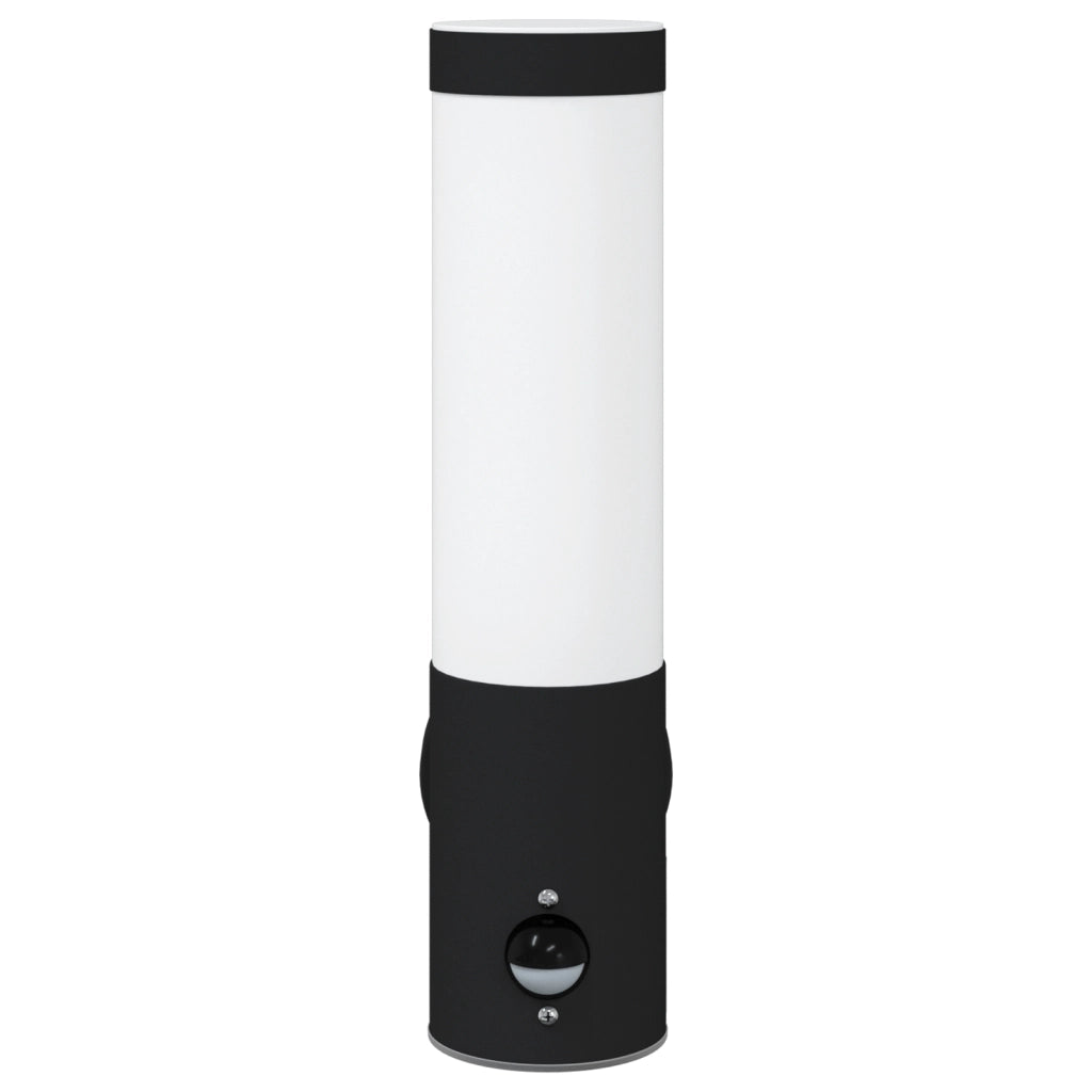 Lampada da Parete da Esterno  con Sensore Nero Acciaio Inossidabile IP44