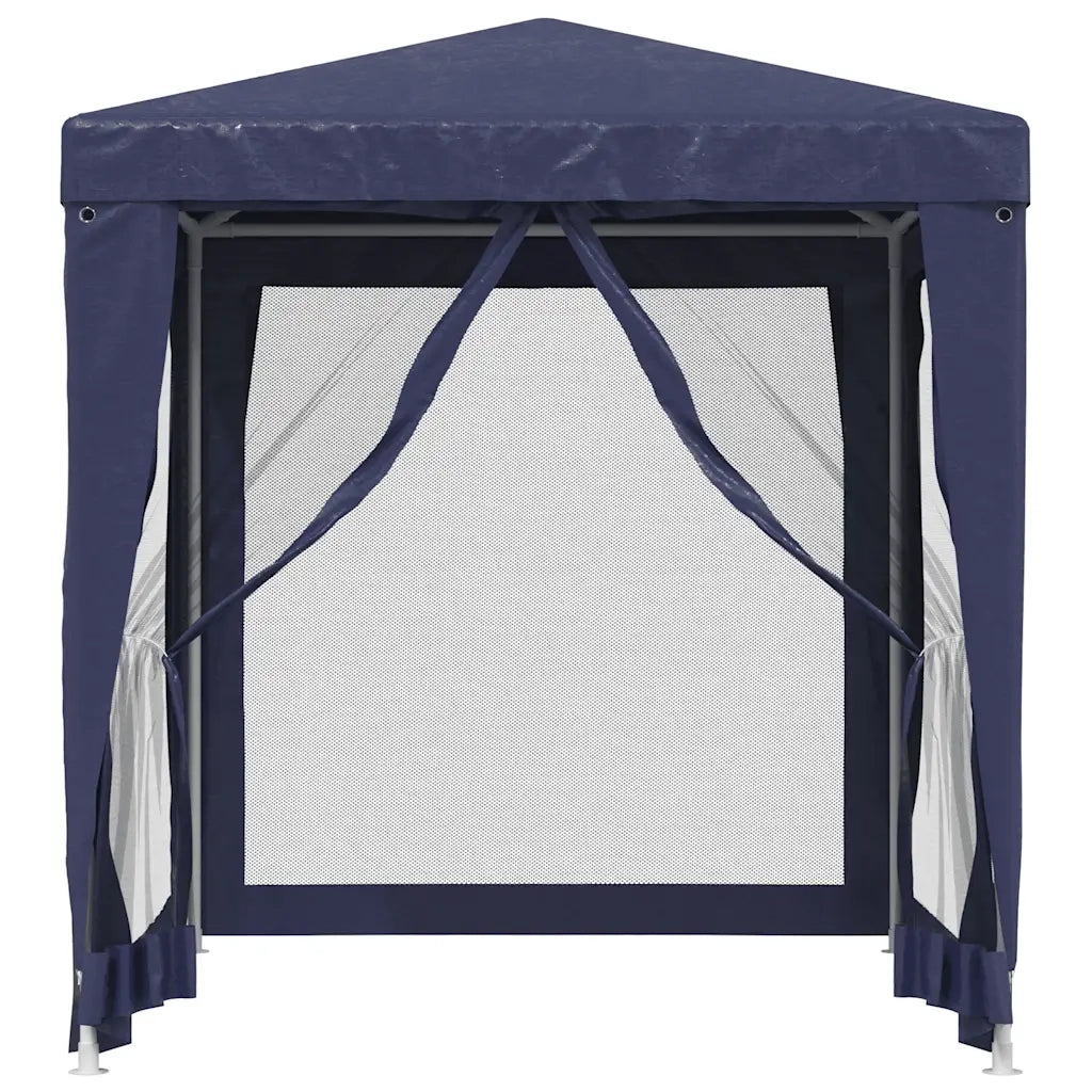 Tenda per Feste con 4 Pareti Laterali in Rete Blu 2x2 m HDPE 319217