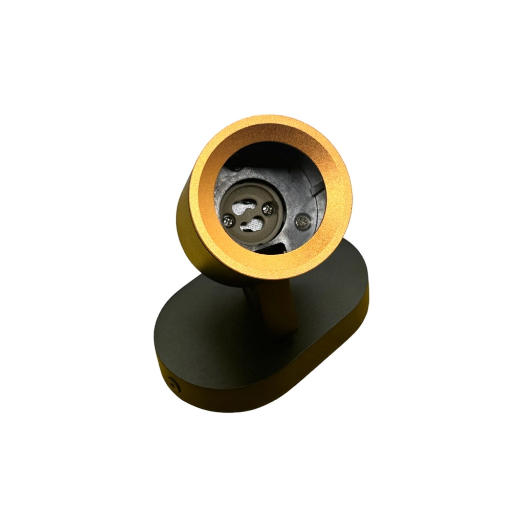 Plafoniera lampada da soffitto Nero e Oro faretto direzionabile e attacco per lampade GU10 ad 1 diffusore