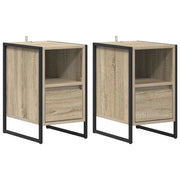 Set di 2 Comodini | Armadio da Notte | Mobiletto da notte Sonoma 39,5 x 30 x 50 cm Legno multistrato