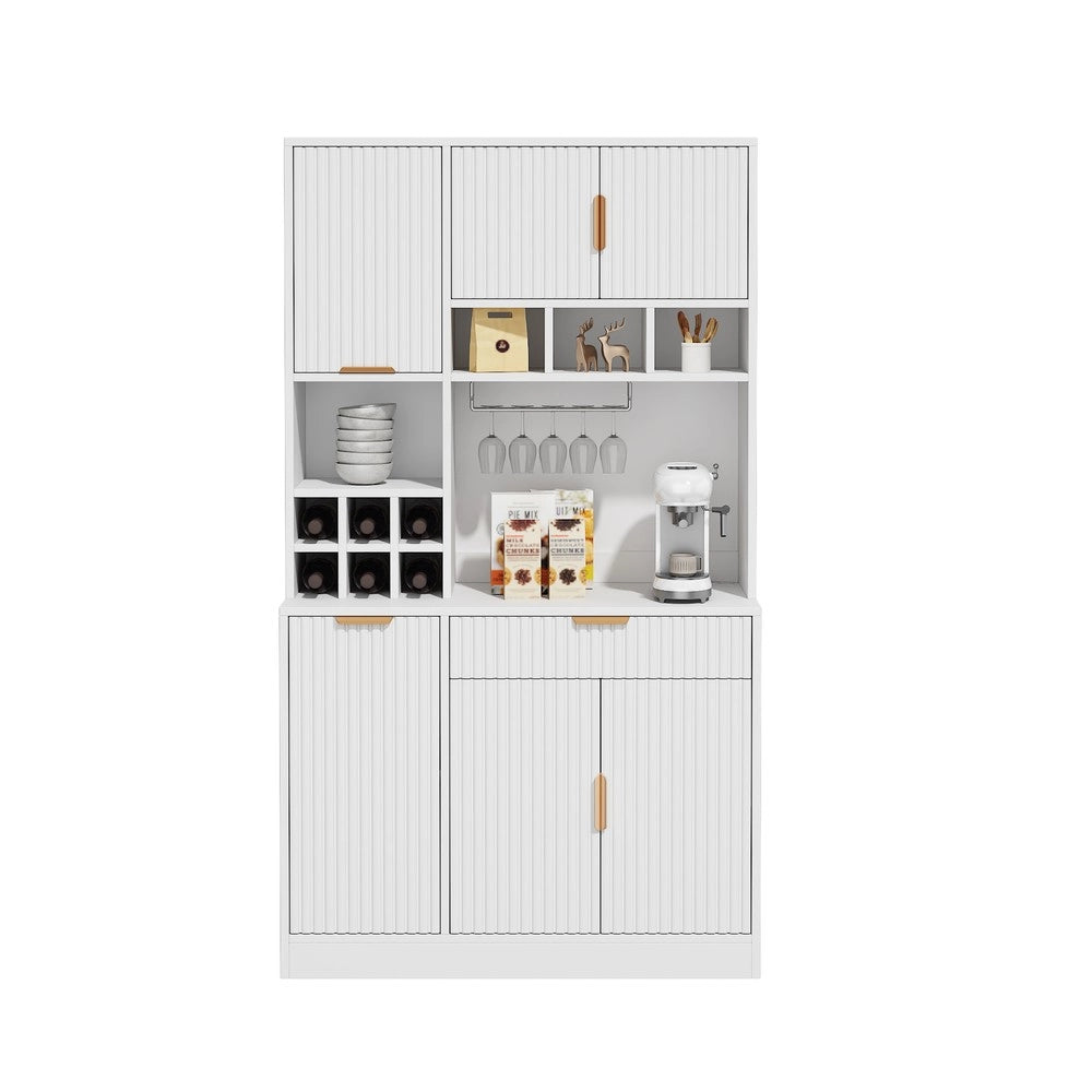 Mobile Credenza Sala da Pranzo ¨C Minimal ¨C Bianco con Ripiani 100x40x175cm