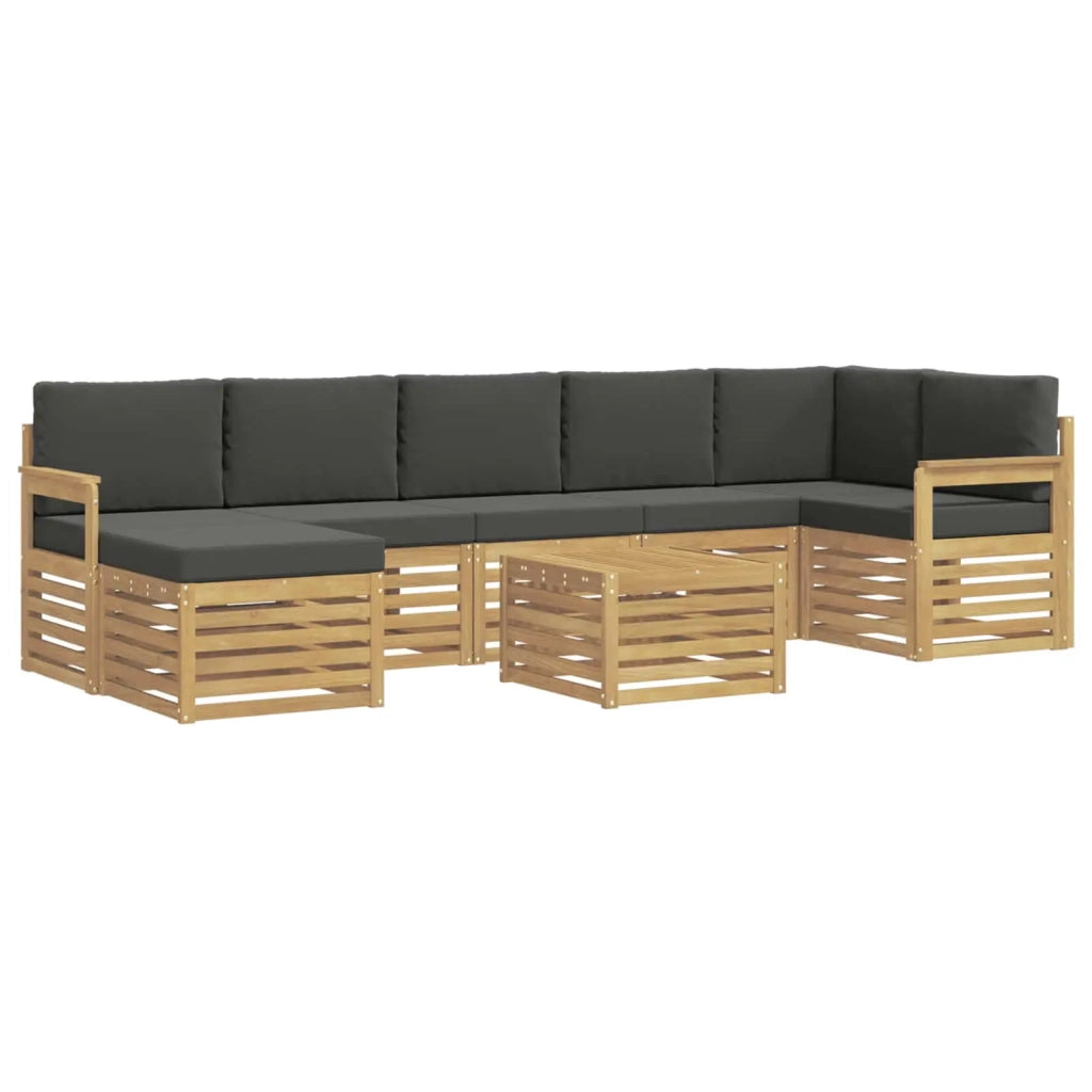 Set di divani da esterno 8 pcs Bianco e Antracite 3392222