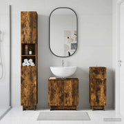 Set di armadietti da bagno in 3 pezzi EDE Rovere Fumo 3417824