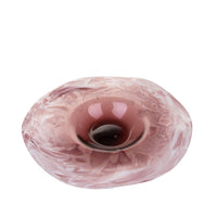 Ciotola Decorativa Ø 40 cm in Vetro Bianco Malva