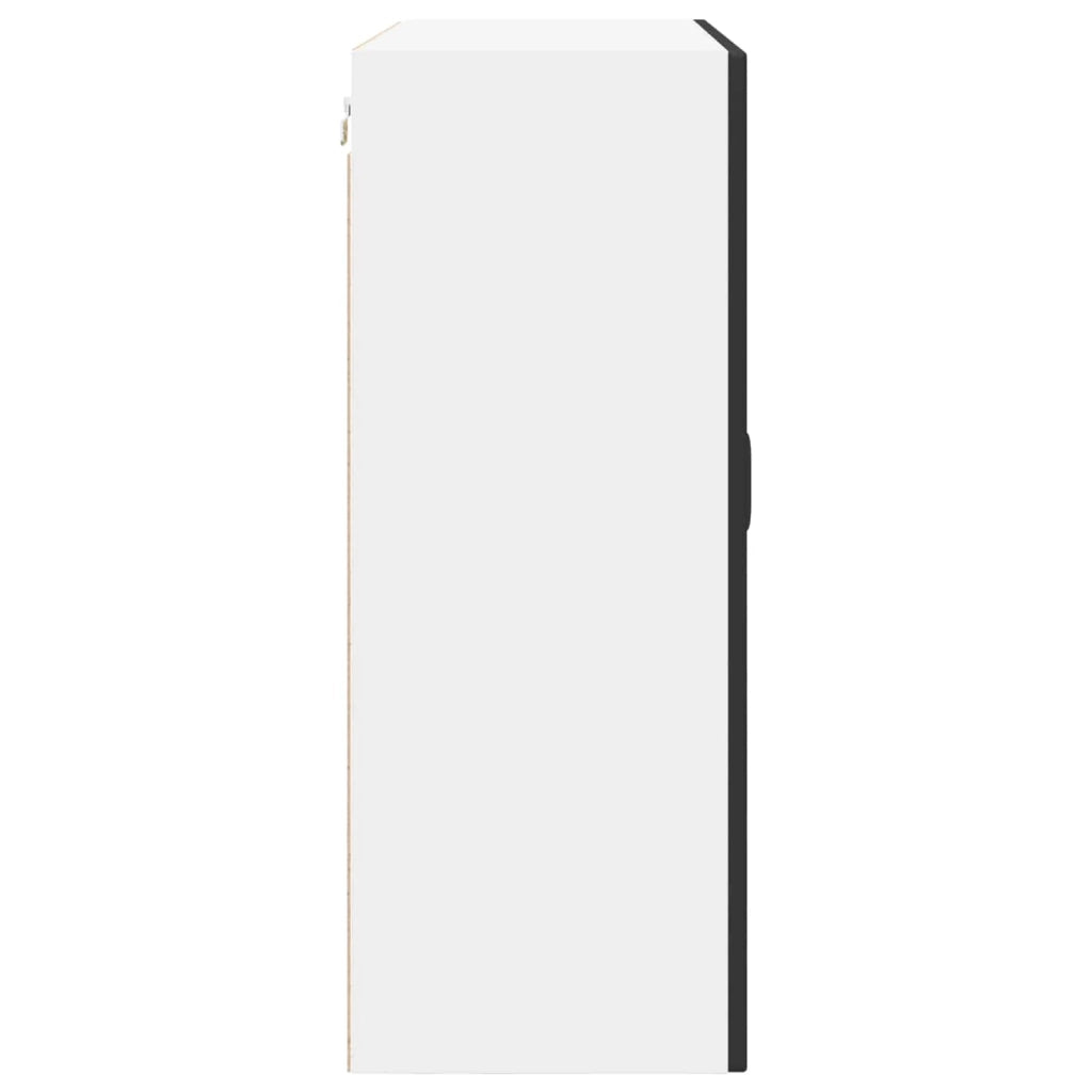 Mobile da cucina moderno da parete con pratico spazio di archiviazione 80 x 31 x 80 cm legno ingegnerizzato nero 02_0054399
