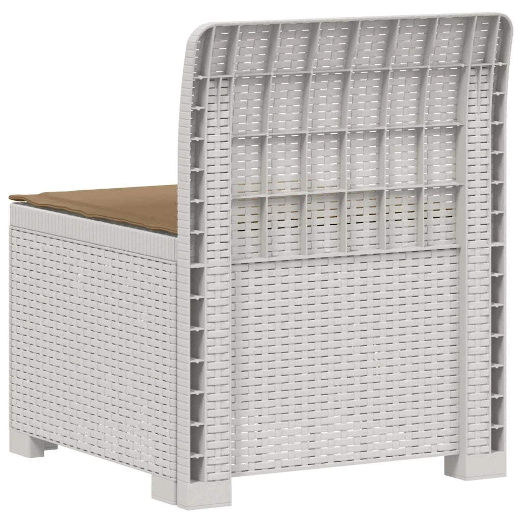 Divano da esterno-Divano da Giardino a 1 Posto con Cuscino Aspetto Rattan PP 509246