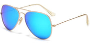 Pilotenzonnebrille geepolarizzata, protezione unisex per gli occhi e montatura leggera in metallo.