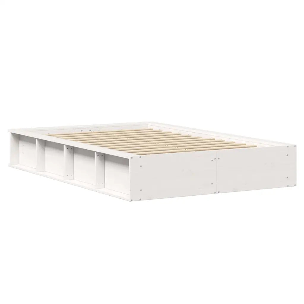 vidaXL Struttura del letto con archiviazione Bianco 120 x 200 cm legno