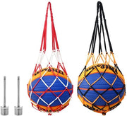 Set di Netbakke da 2 pezzi - Opvougbile - Leggero - Adatto a Calcio/Pallacanestro - Facile da Pulire - Ideale per Bambini - Borsa Sportiva
