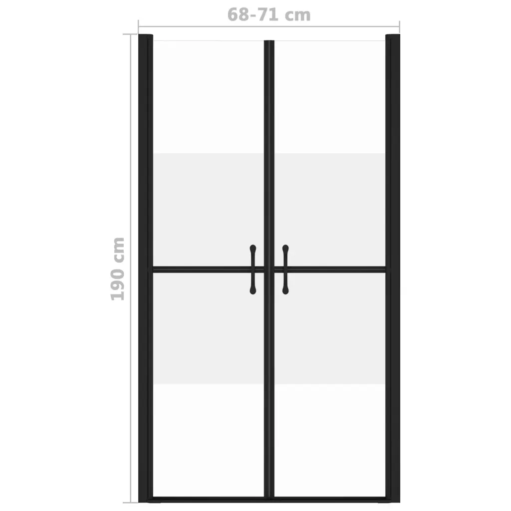 Porta per Doccia in ESG Semi Satinato (68-71)x190 cm 150831