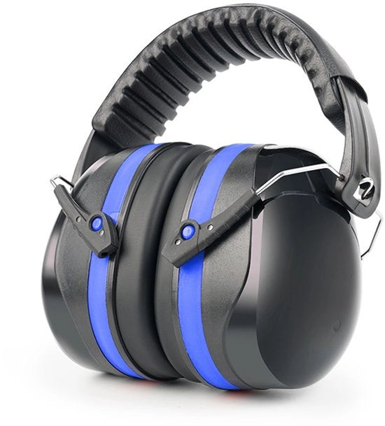 Sordine da protezione del udito con riduzione del rumore massima di 36 dB - Protezioni del udito professionali, cintura regolabile, protezione del udito adatta per adulti e bambini - Blu