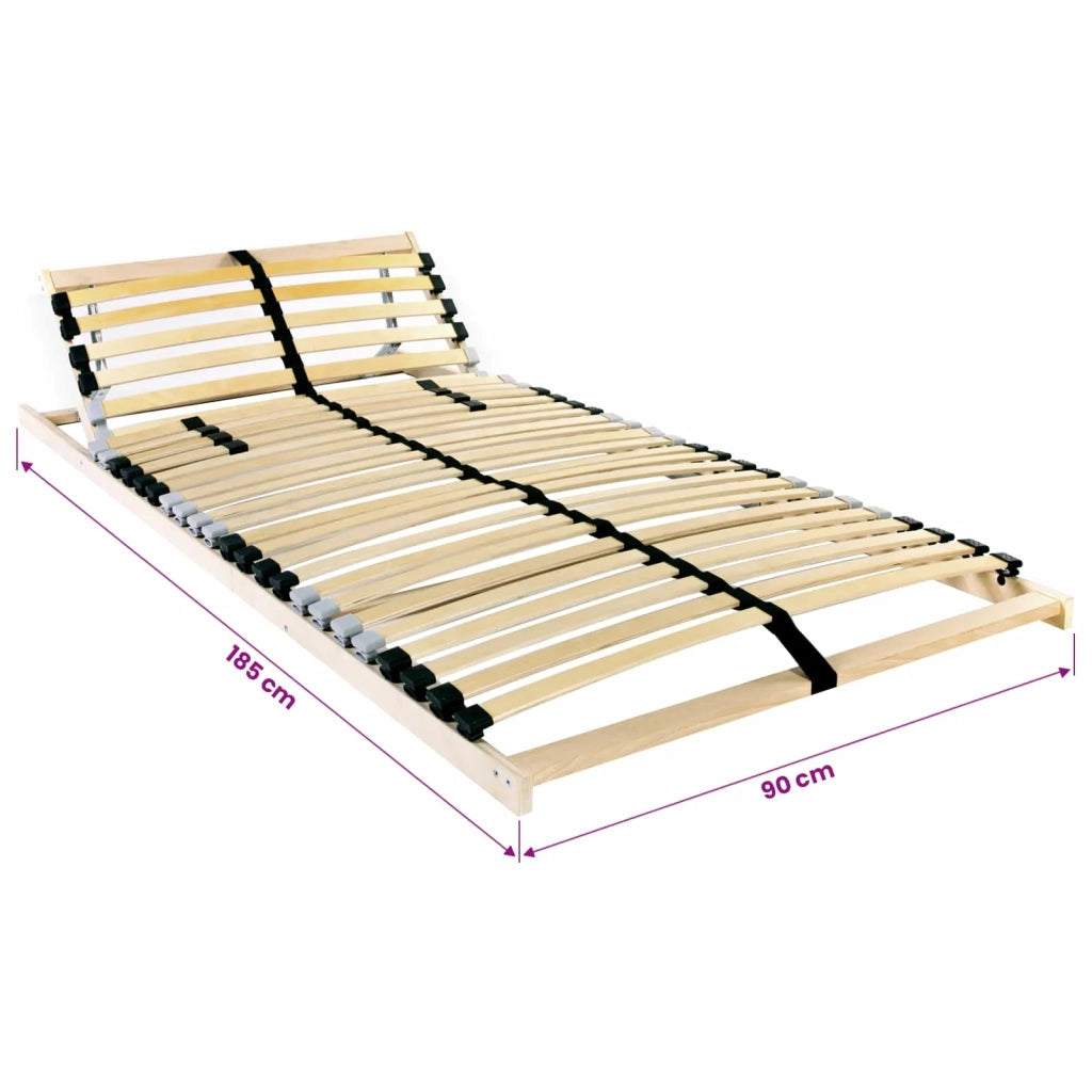Base a doghe Marrone 90 x 190 cm Legno massello di faggio 42015240