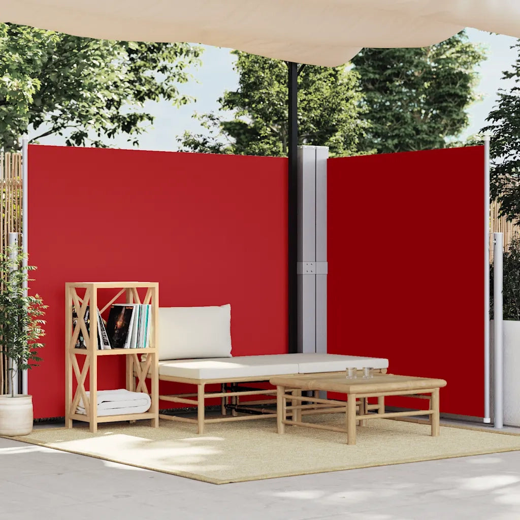 Tenda da Sole Laterale Retrattile Rossa 180x600 cm 318005