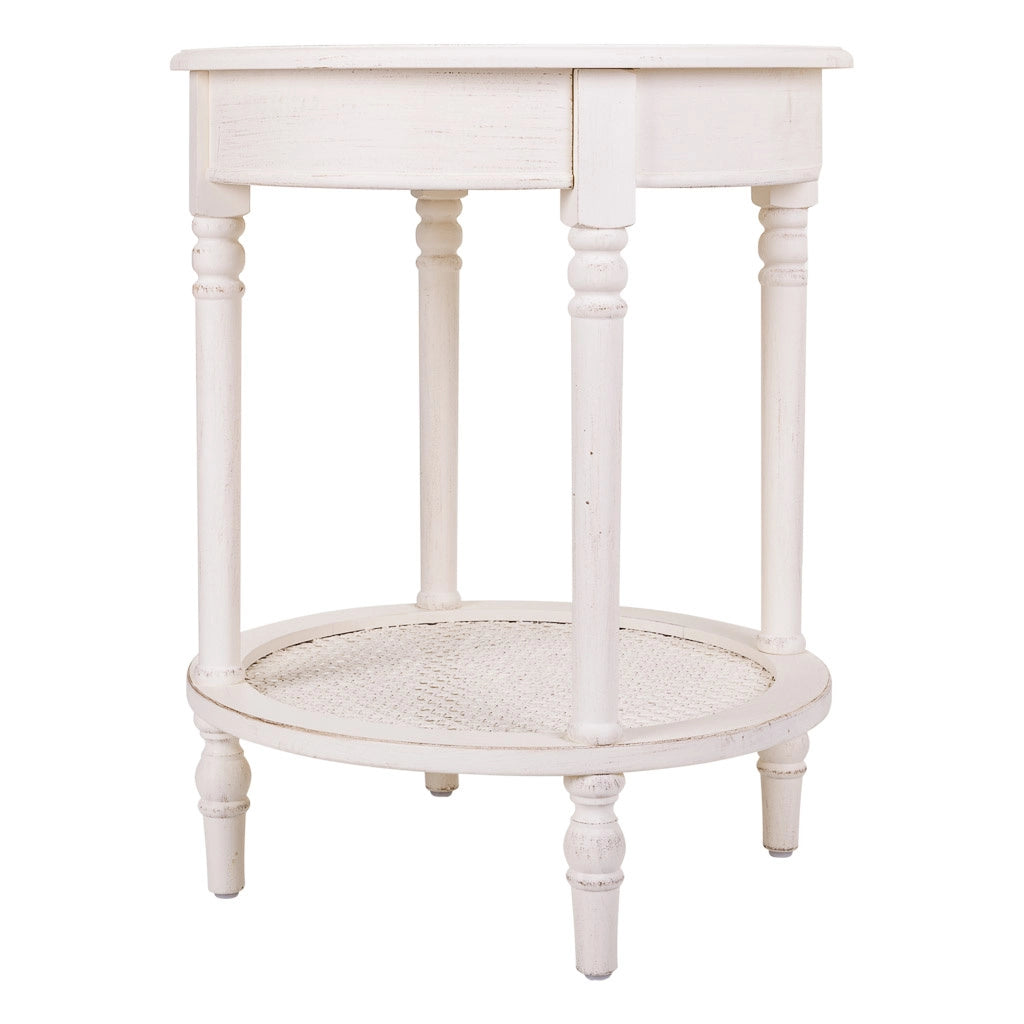 Tavolo ad angolo in legno bianco 50x50x60