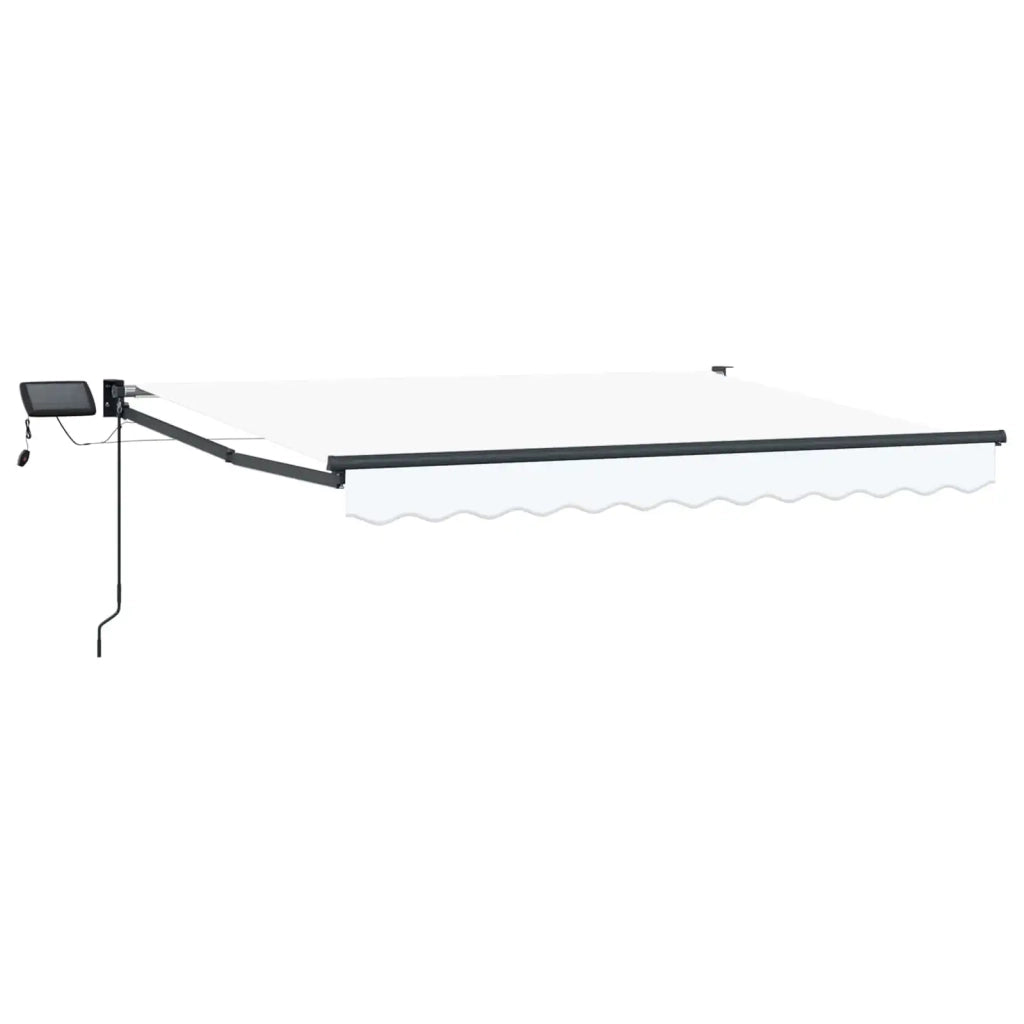 Tenda retrattile manuale con LED Bianco e Antracite 3 x 2,5 m 3419431